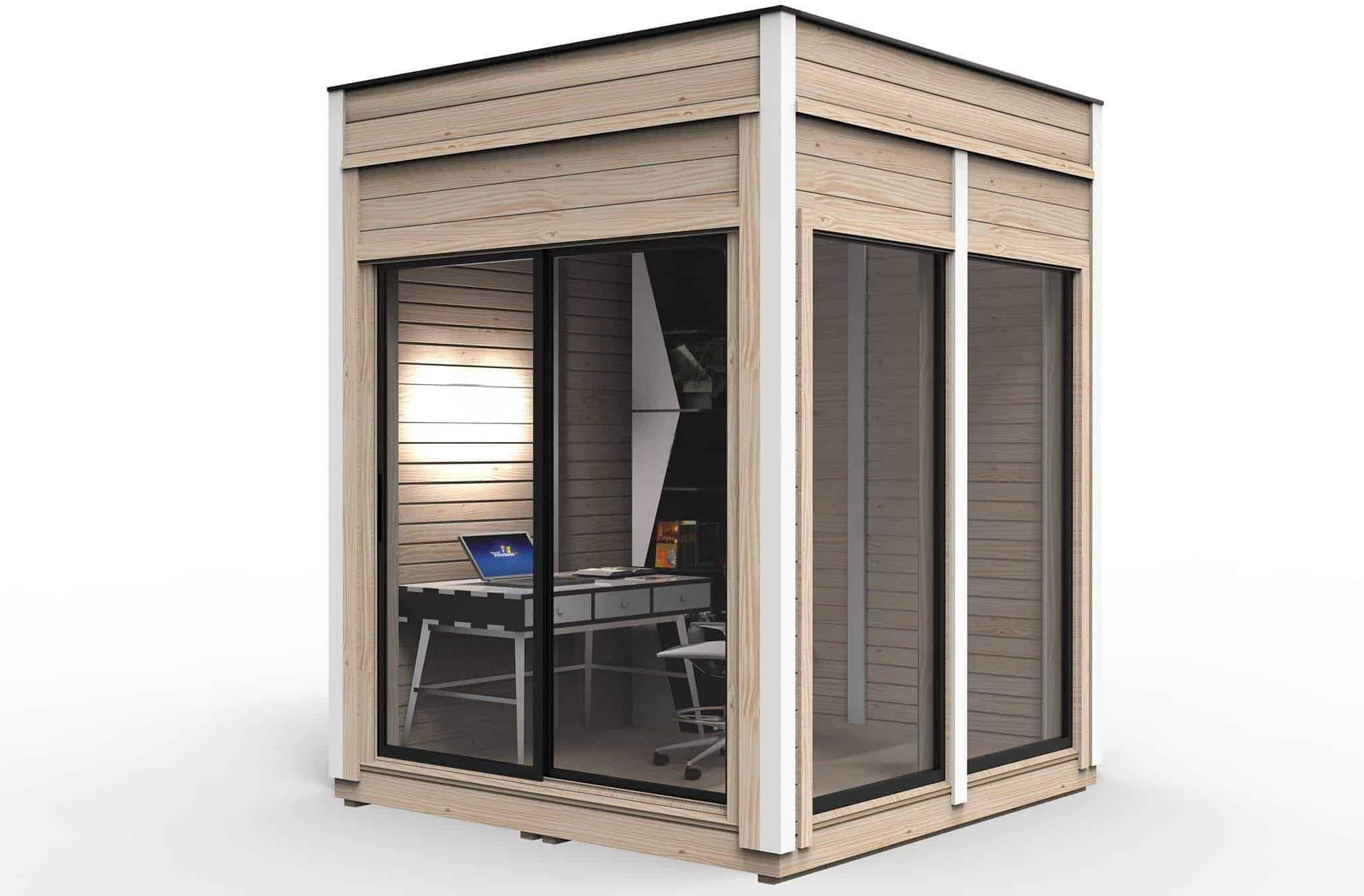 Casa Modulara 2x2 m moderna cu doua ferestre mari vitrina