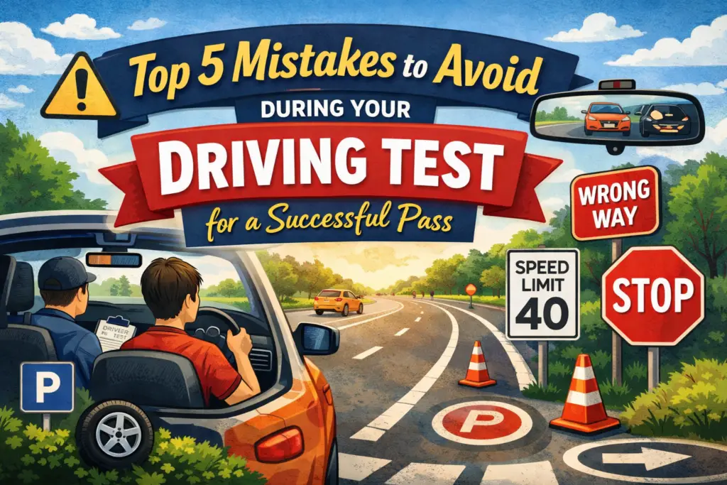 Top 5 Mistakes to Avoid During Your Driving Test for a Successful Pass