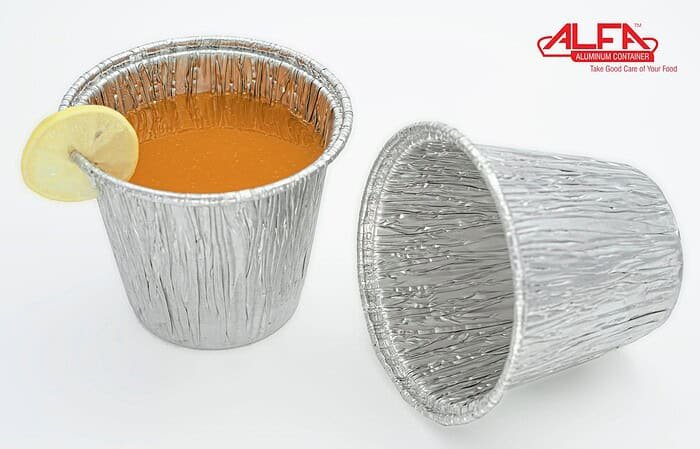 210 ml disposable aluminium foil glass