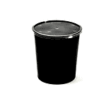 Black 1000ml foil container for food storage and takeout.