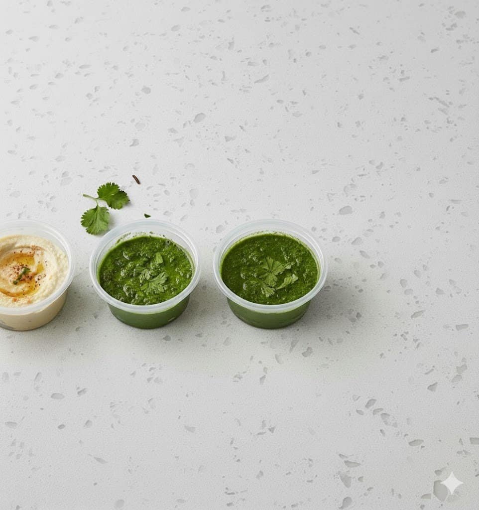 Disposable 150 ml plastic food containers ideal for food businesses.