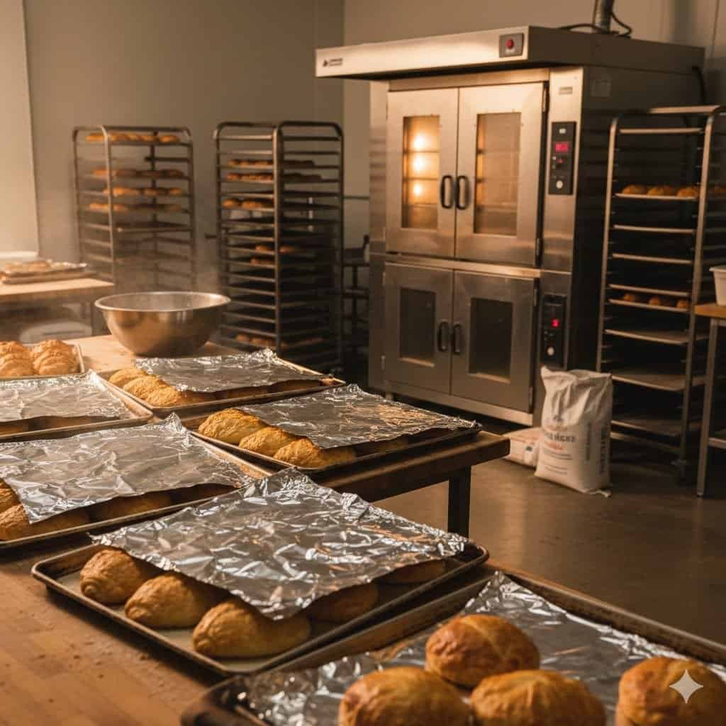Alfa Foil containers for food wrapping and baking, ideal for commercial kitchens and catering. Durab.