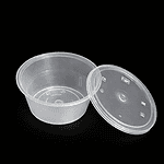Alfa Foil Round Plastic Container for Food Storage.