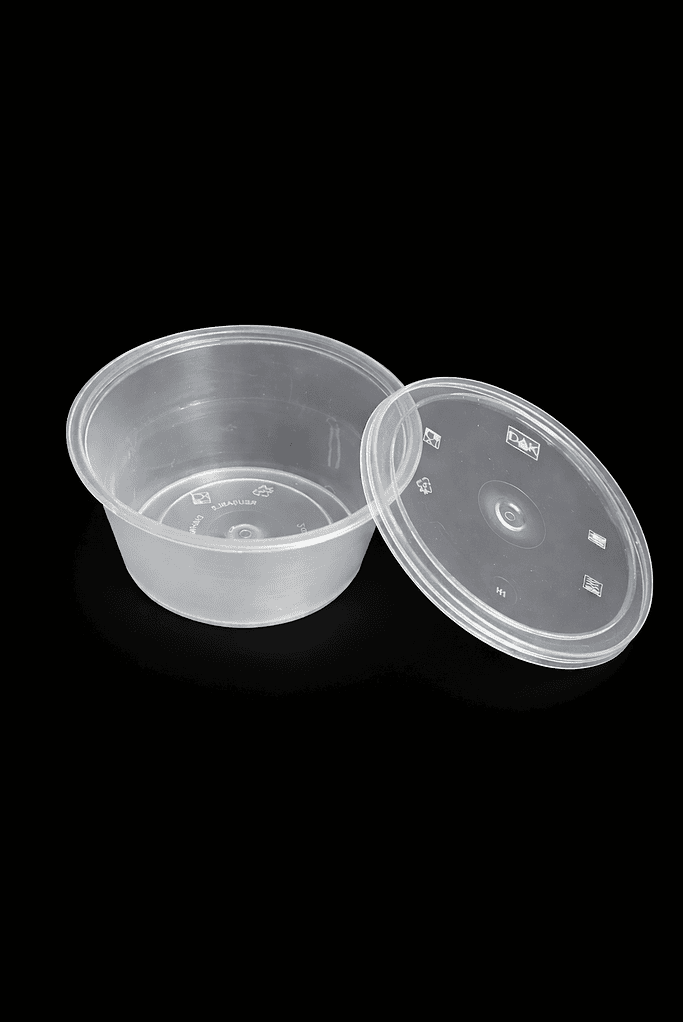 Alfa Foil Round Plastic Container for Food Storage.