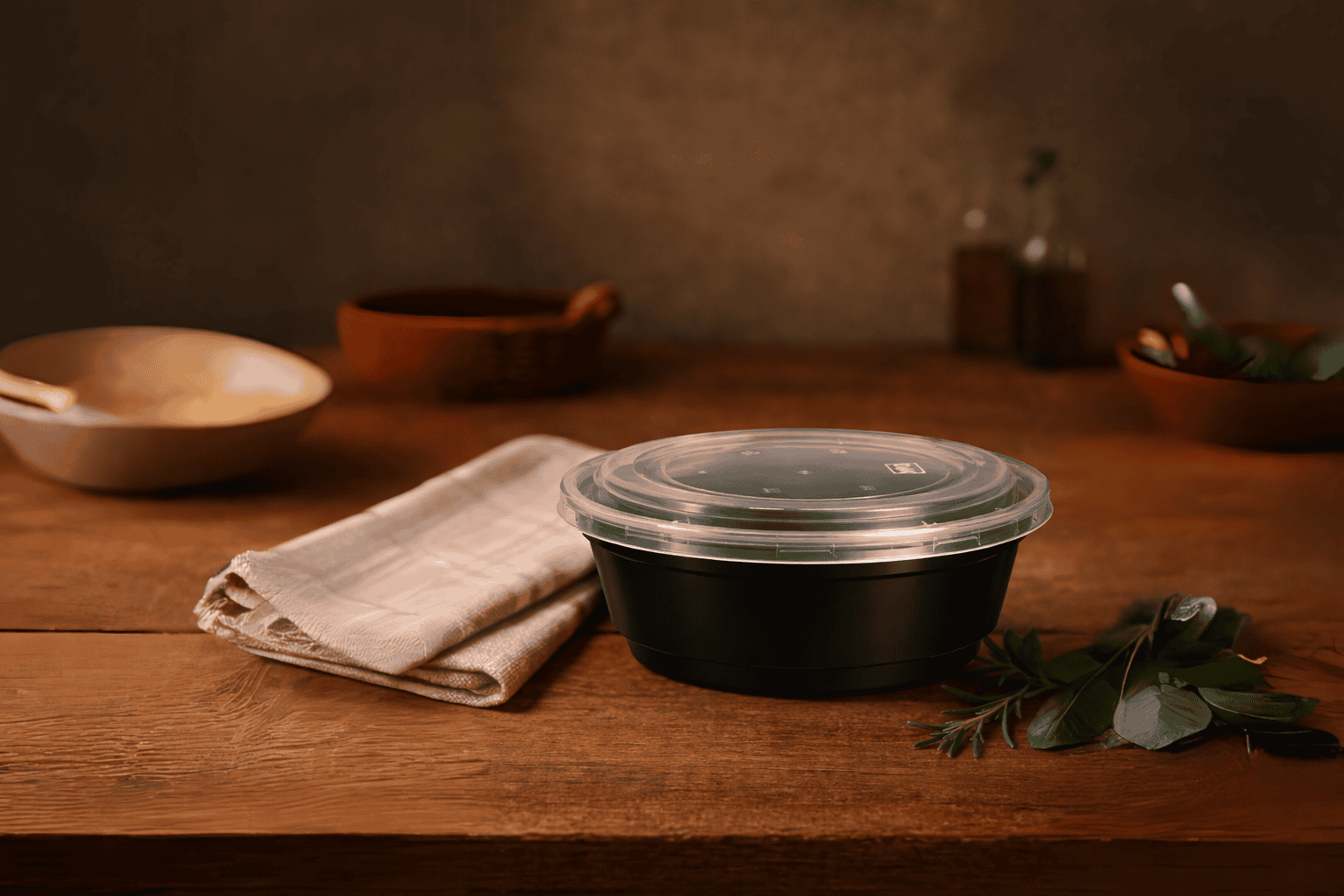 Alfa foil container with clear lid for food storage and takeout.