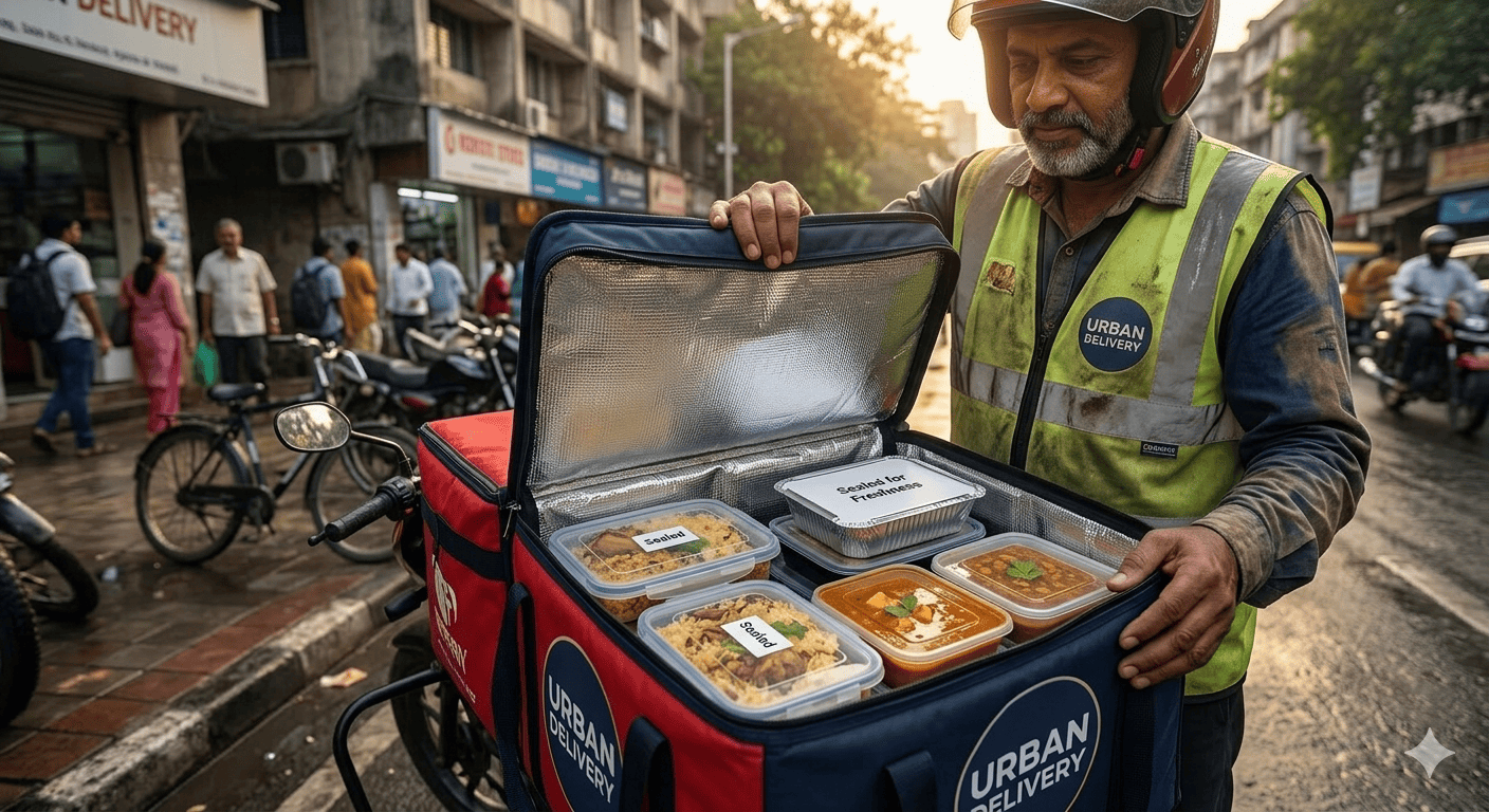 Alfa Foil containers ideal for spill-proof food packaging in delivery services. Perfect for biryani.