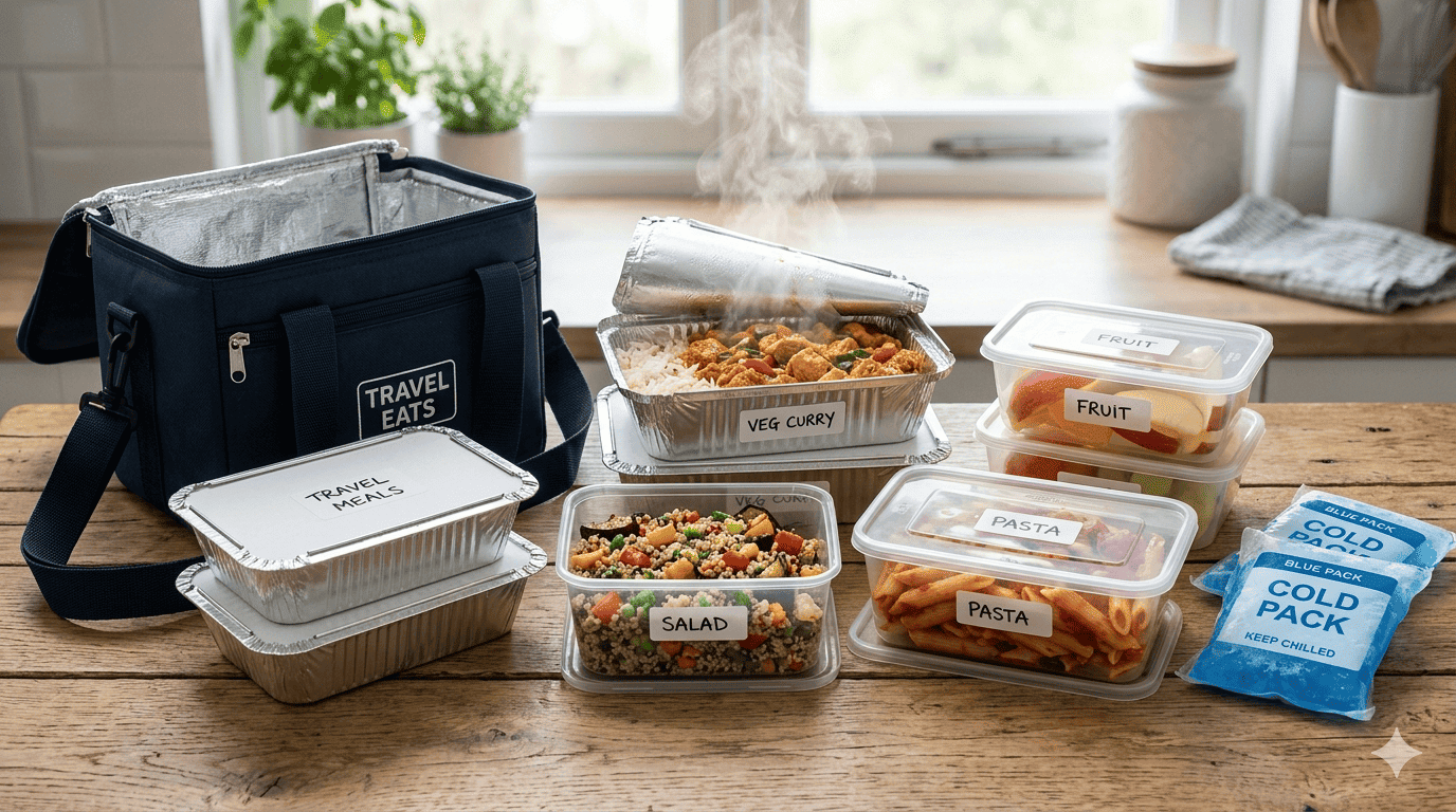 Alfa foil containers ideal for packing food for long-distance travel, keeping meals fresh and secure.