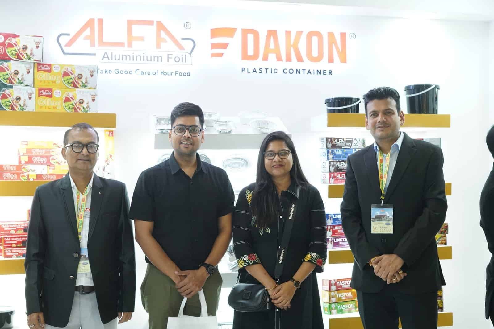 Alfa Foil containers showcased at the food packaging expo, highlighting durable aluminum foil soluti.