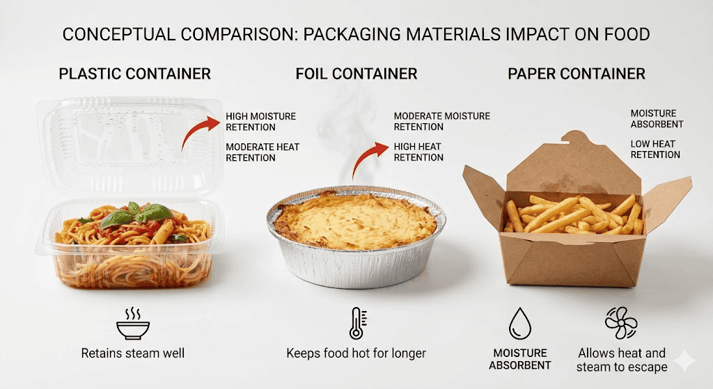 Durable foil food containers ideal for delivery, keeping food hot and fresh longer.