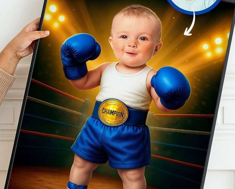 Round One Portraits — keepsake photo art featuring your little champ