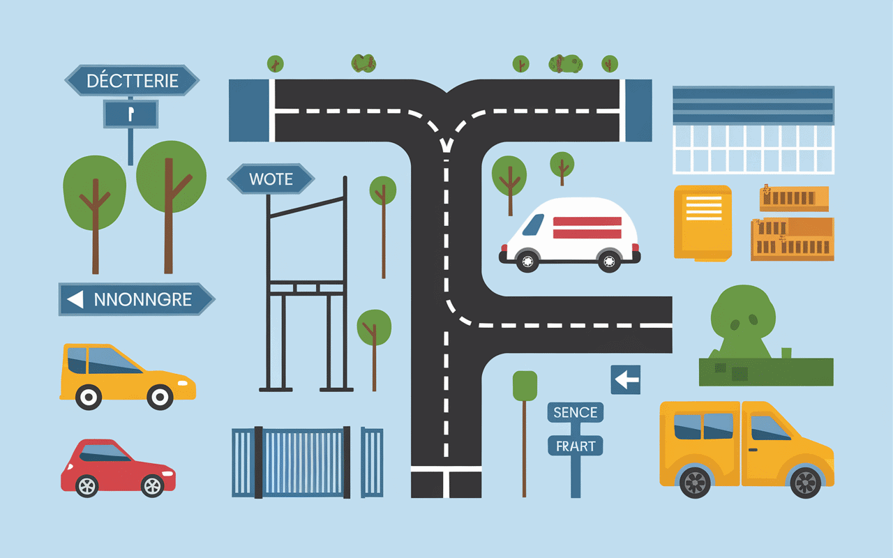 Plan accès facile déchetterie Vandoeuvre