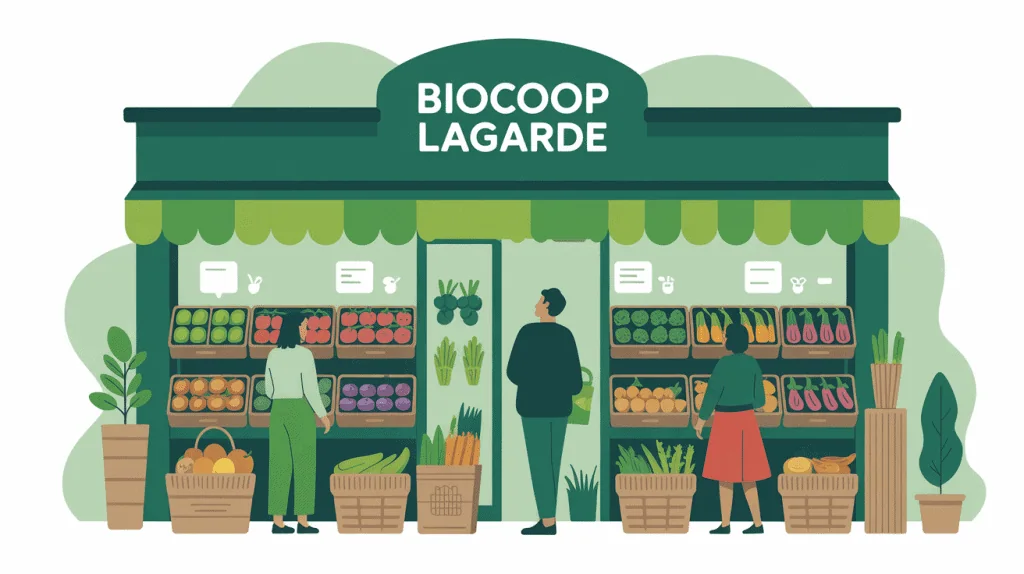 façade magasin biocoop lagarde bio