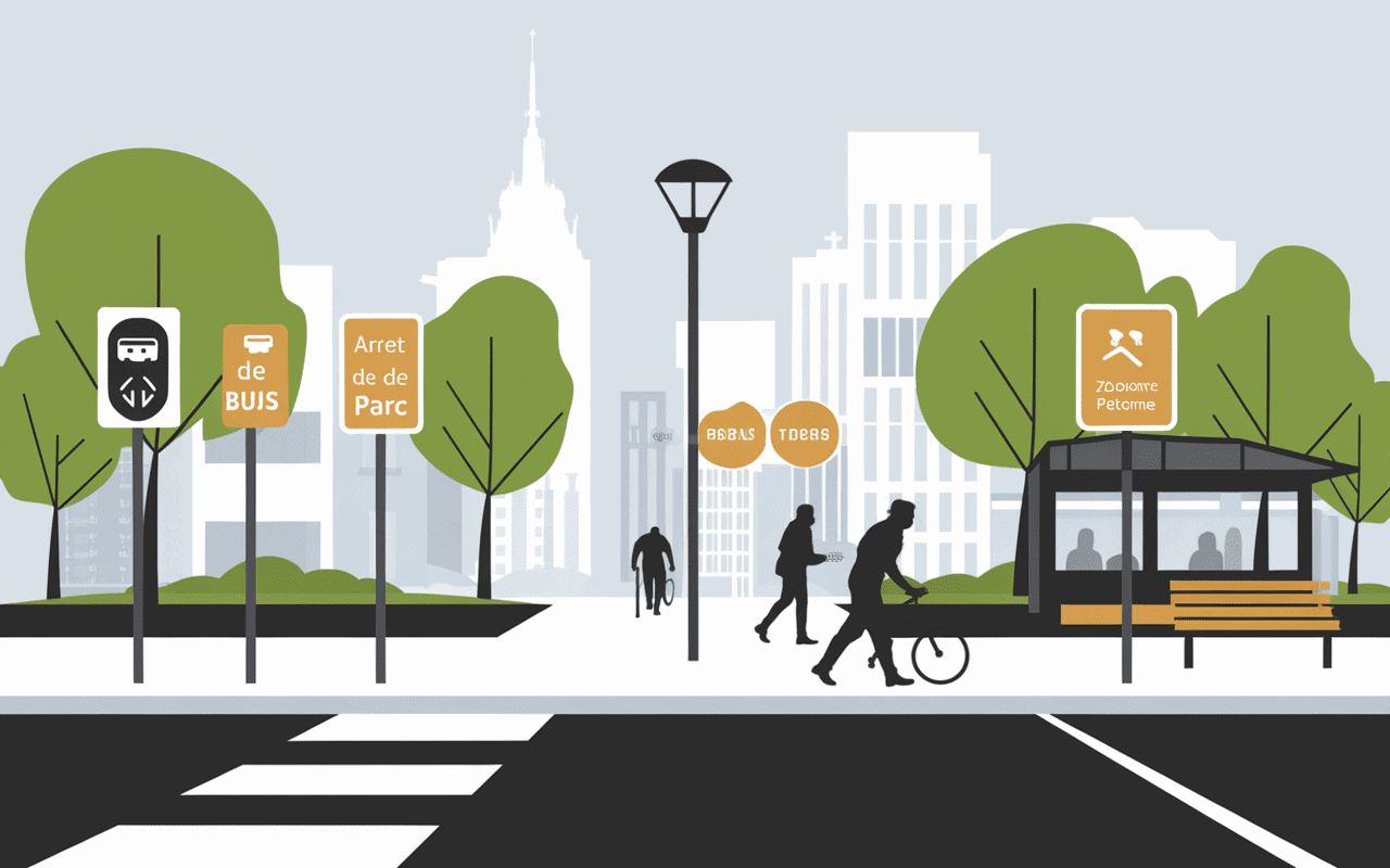 Illustration emplacement poubelles publiques points stratégiques urbains