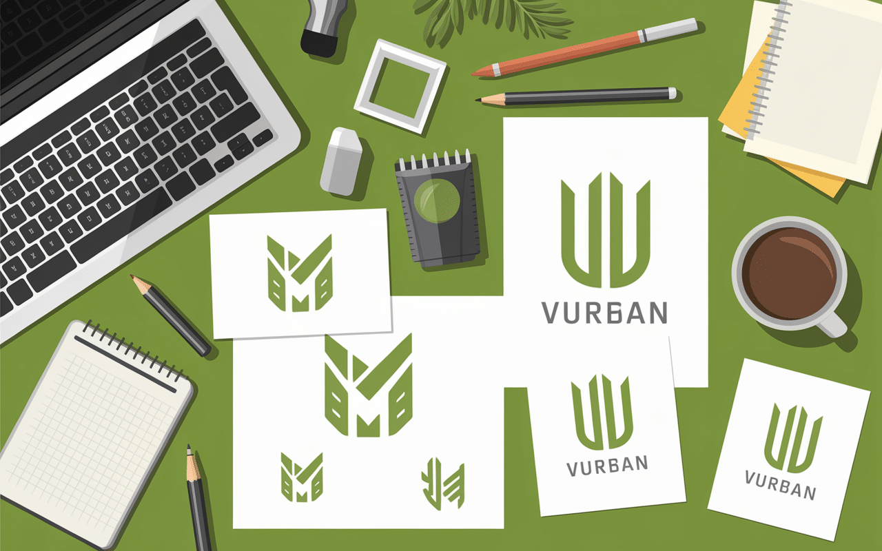 Bureau designer création logos vert efficaces