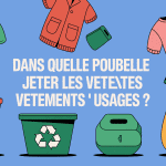 illustration dans quelle poubelle jeter les vêtements usagés