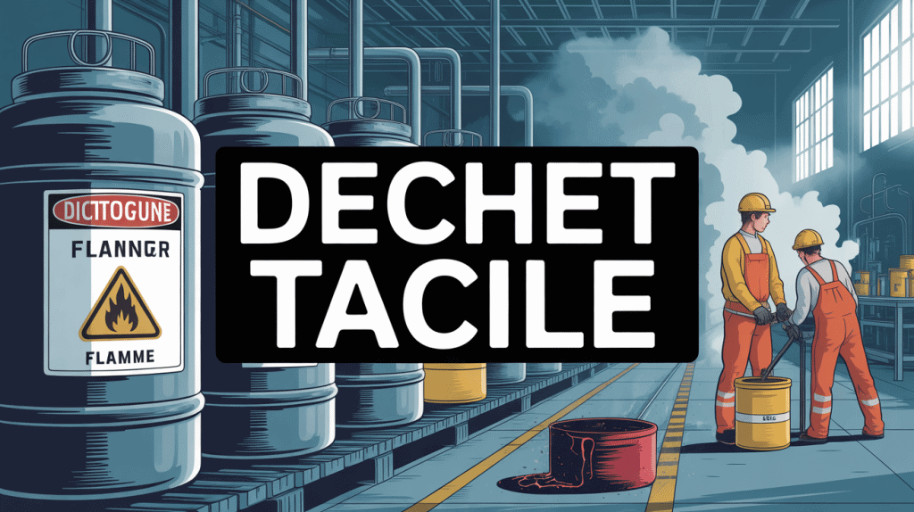 dechet tacile ouvriers usines barils pictogrammes