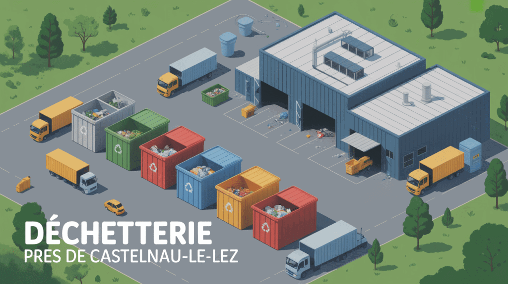 Centre recyclage déchetterie Castelnau le Lez vue aérienne