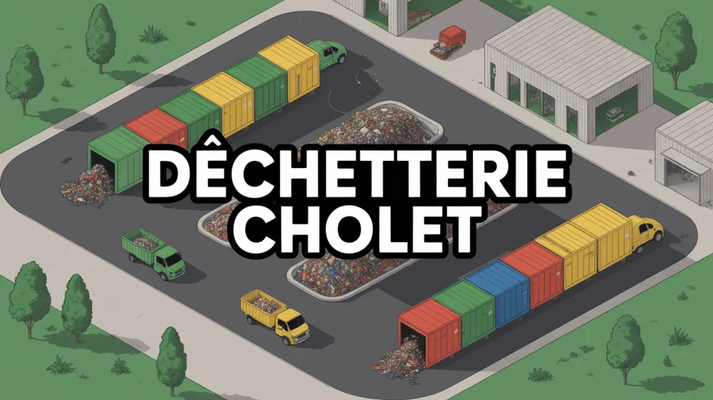 vue aerienne dechetterie cholet containers