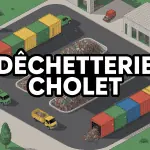 vue aerienne dechetterie cholet containers