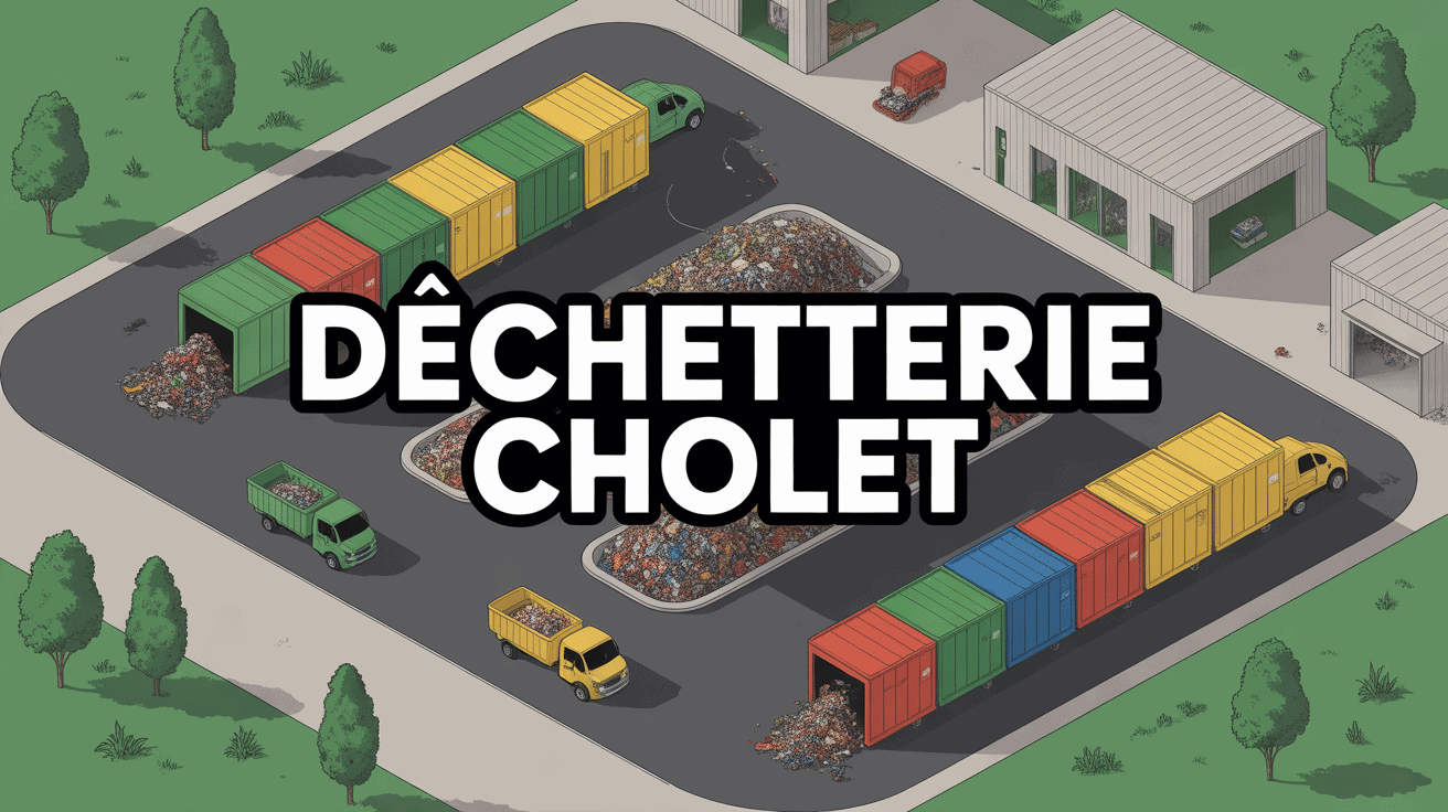 vue aerienne dechetterie cholet containers