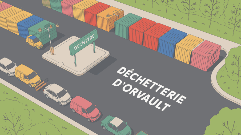 Vue aérienne déchetterie Orvault containers