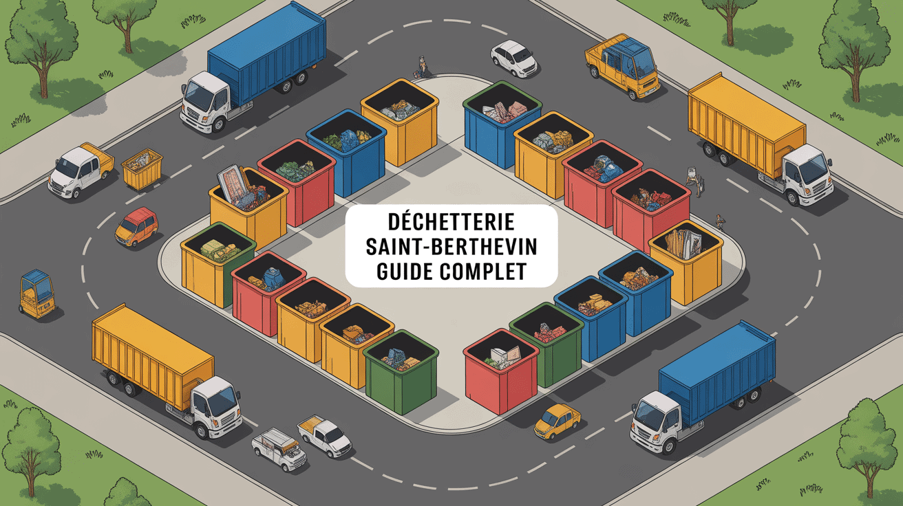 Vue aérienne déchetterie Saint Berthevin tri sélectif