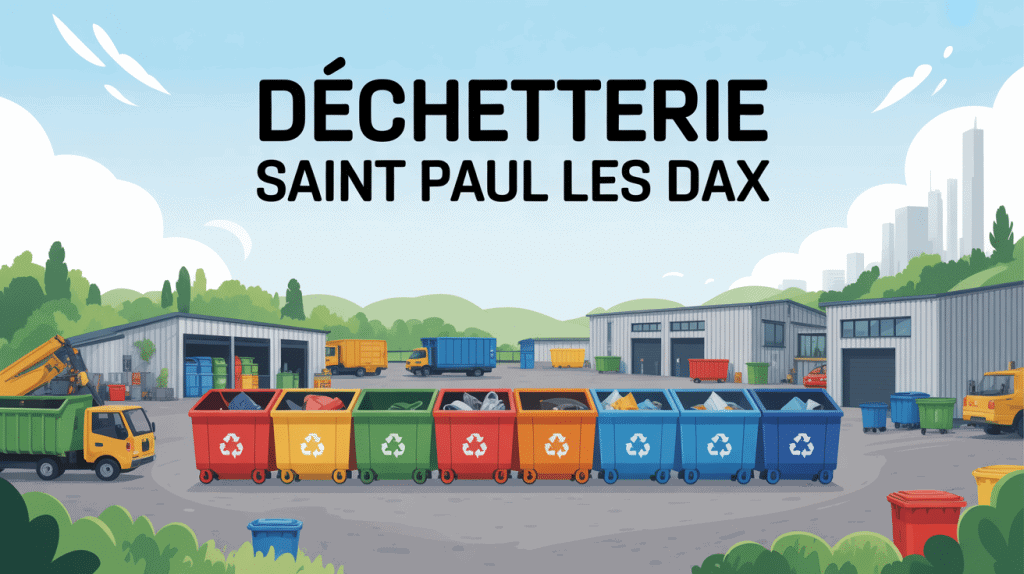 Vue centre déchetterie Saint Paul les Dax moderne