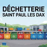 Vue centre déchetterie Saint Paul les Dax moderne