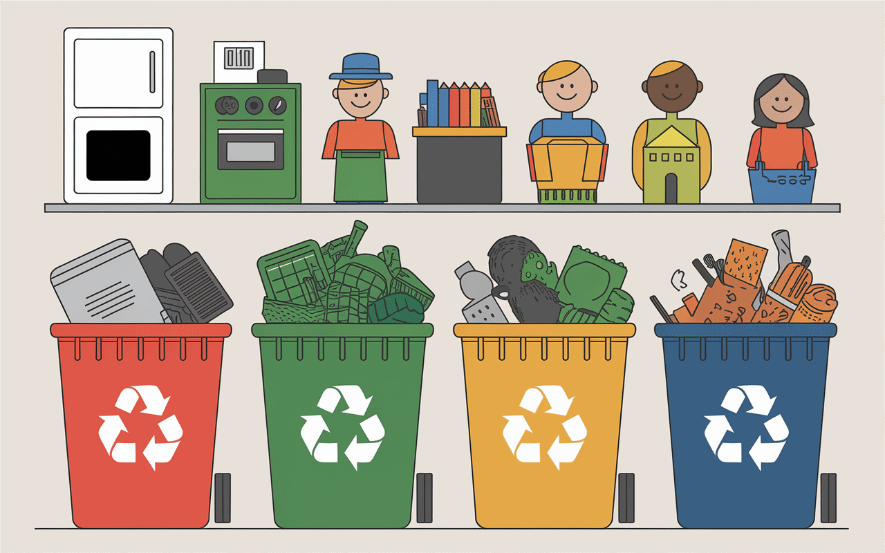 Tri des déchets déchetterie Seclin conteneurs recyclage