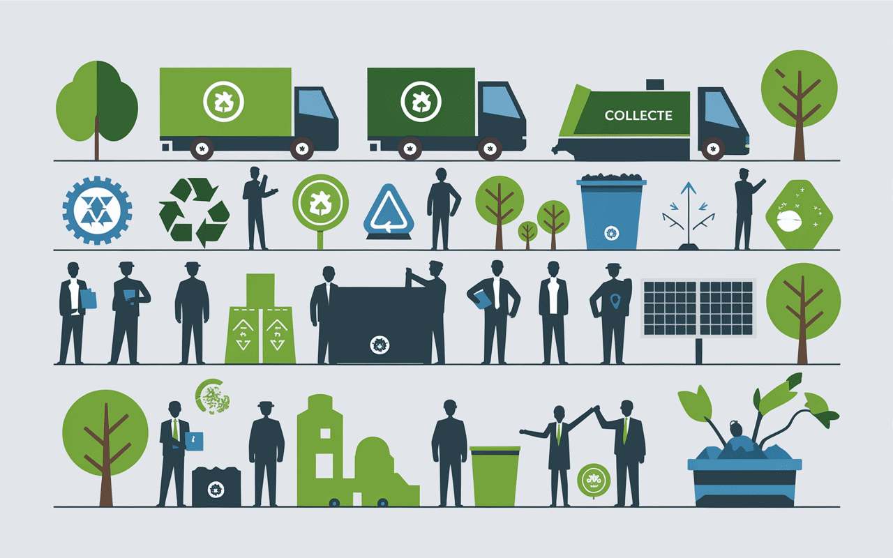 Professionnels et activites de gestion des dechets par une environmental services association