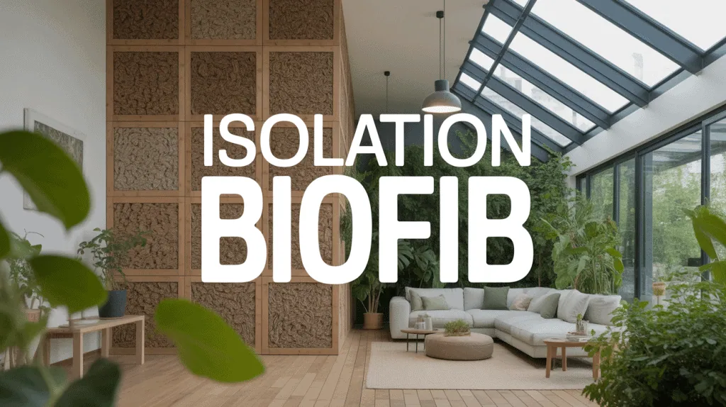 Isolation biofib mur fibres végétales maison moderne