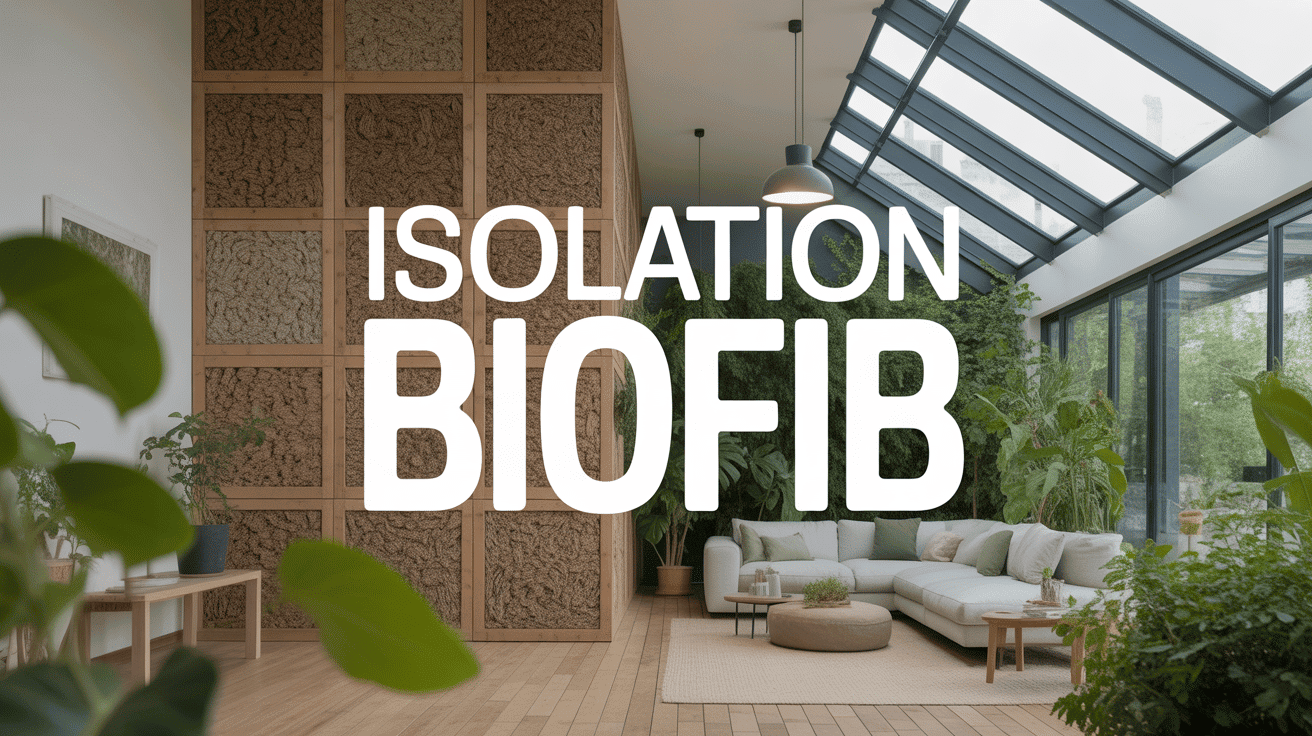 Isolation biofib mur fibres végétales maison moderne