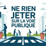 Image urbaine propre pour sensibiliser à ne pas jeter sur la voie publique