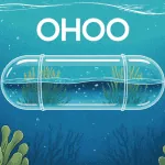ohoo capsule d'eau comestible algue flottant sur océan