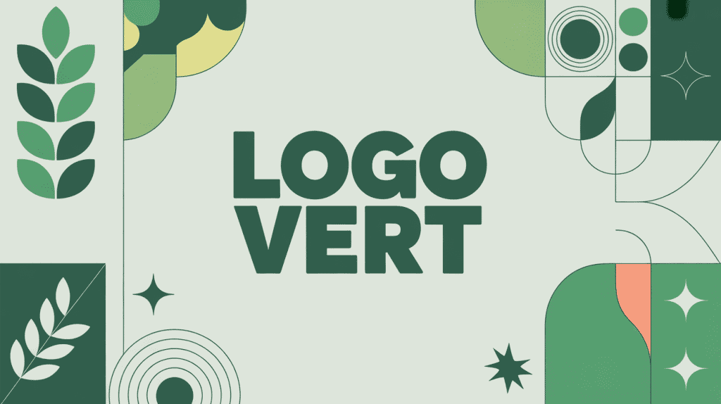 Palette design de logos vert nuances feuilles stylisées