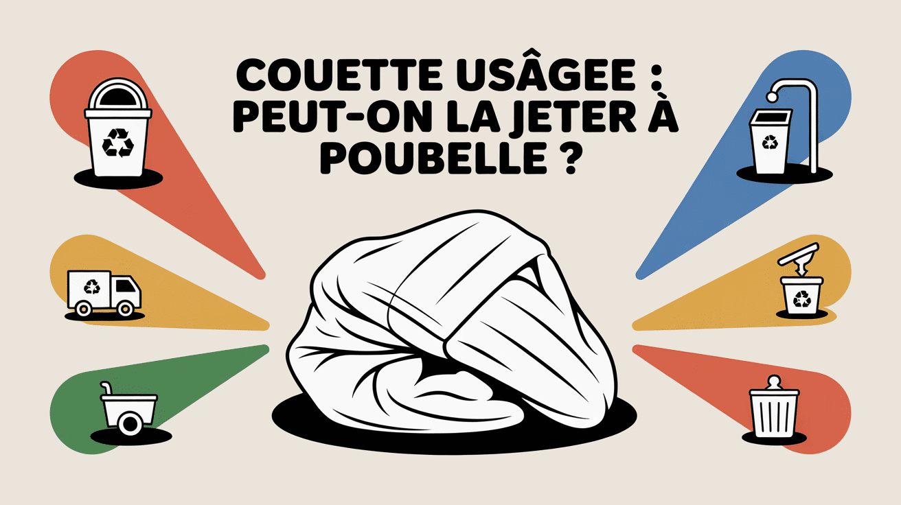 peut-on jeter une couette à la poubelle illustration alternatives