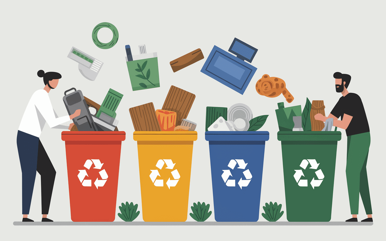 Tri déchets catégories déchetterie Saint Paul les Dax