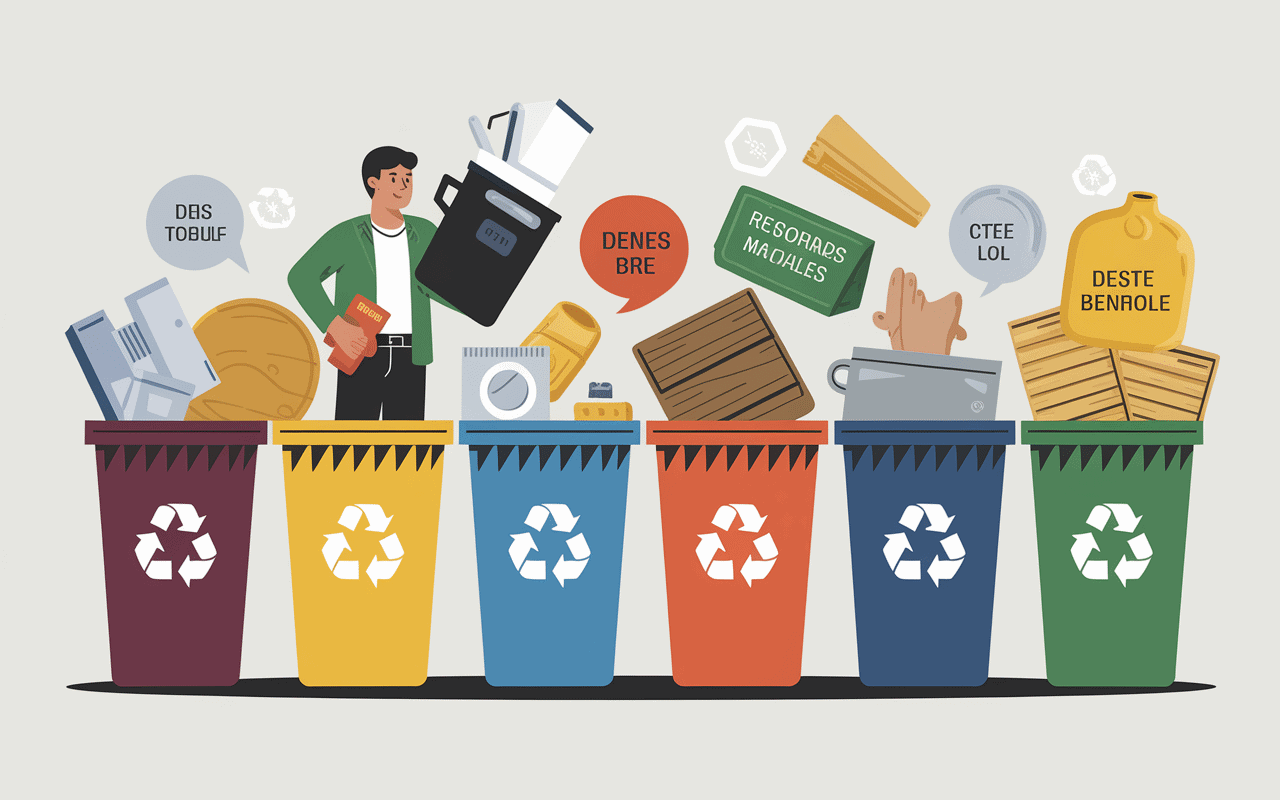 Tri déchets bennes déchetterie Vandoeuvre