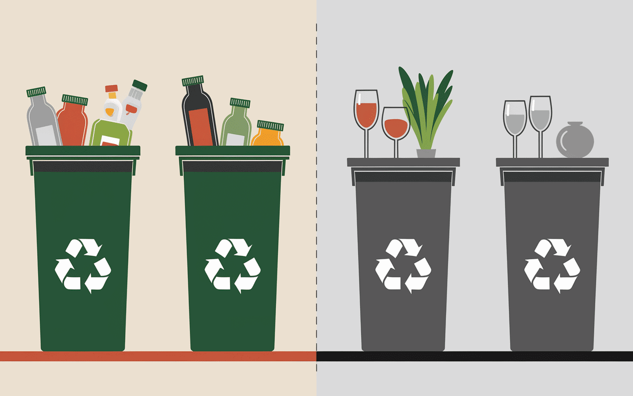 verre cassé quelle poubelle recyclage ou ordures