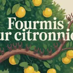 citronnier fourmis tronc citrons jardin