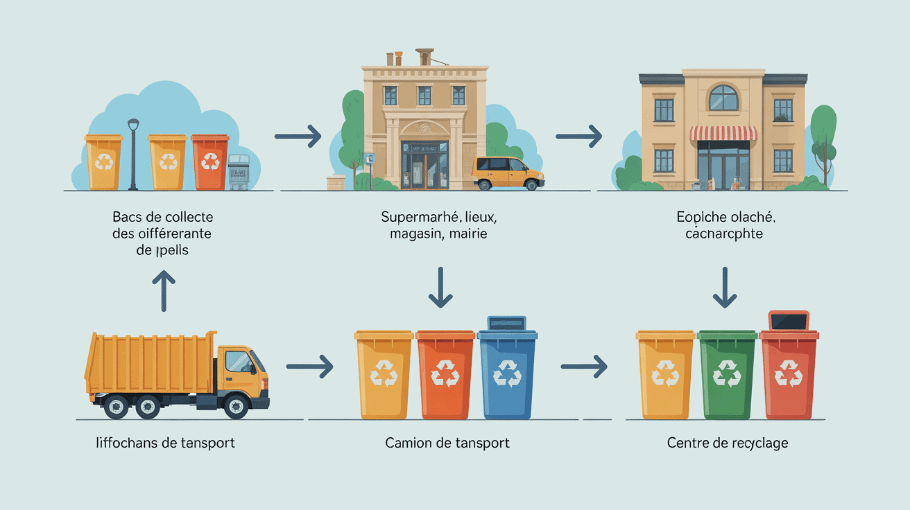 Schéma collecte piles corepile infographique