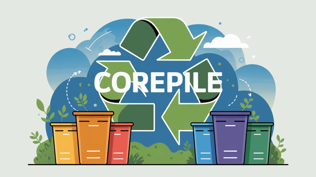 Illustration corepile modern piles recycle