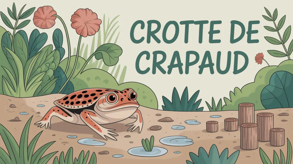 crotte de crapaud visible dans jardin naturel