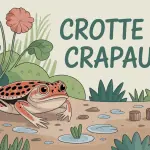 crotte de crapaud visible dans jardin naturel
