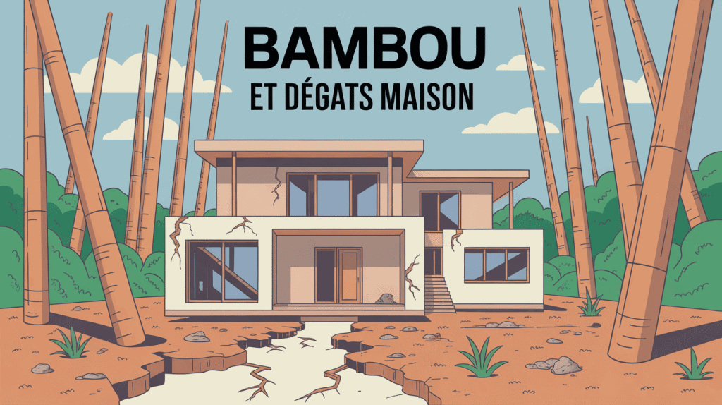degat bambou maison illustration fissures fondations