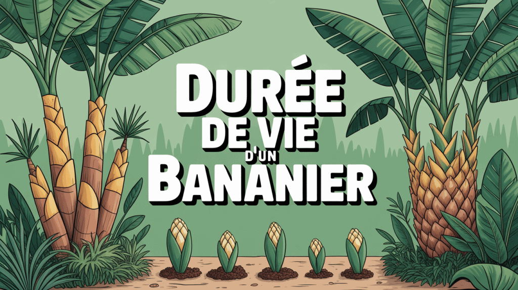 Illustration durée de vie d'un bananier avec rejets