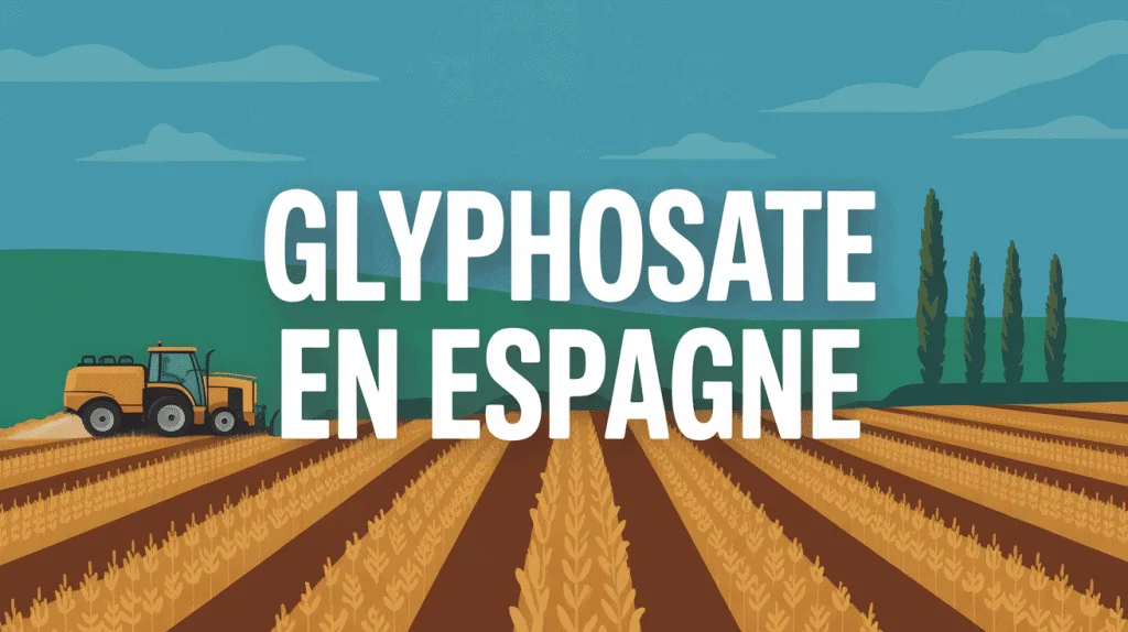 Glyphosate Espagne tracteur dans champs de céréales