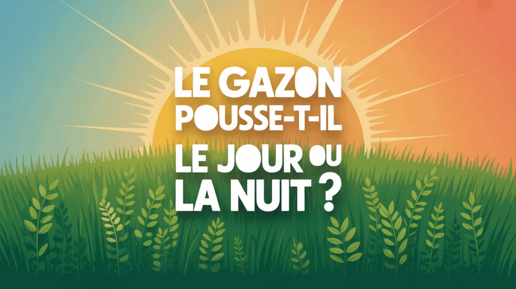le gazon pousse la nuit ou le jour pelouse verte soleil cycle jour nuit