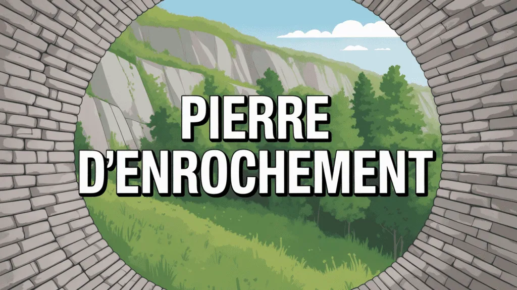 Mur soutènement en pierre enrochement grise
