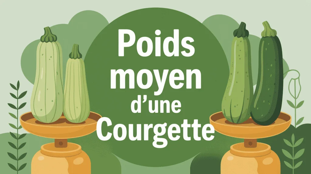 poid moyen d'une courgette sur balance